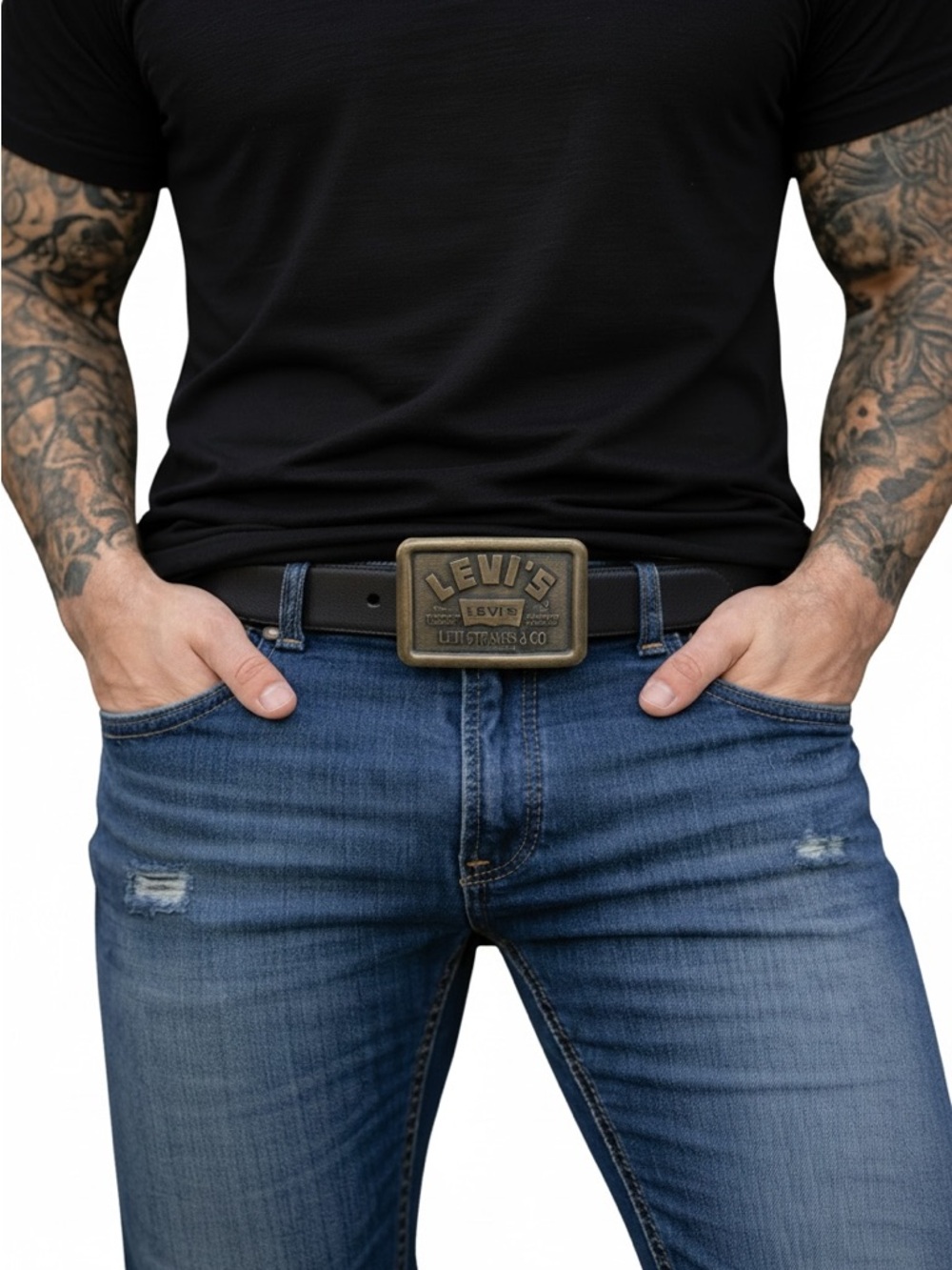 Levis Strauss belt buckle rectangle Century Canada Authentic Legend Levi Strauss